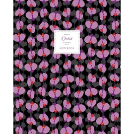 Orchid Notebook - Ruled Pages - 8x10 - Premium (Night Fury)