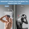 All Metal Dual Shower Heads Combo with Curved Extension Arm,