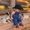 DRESHOW Cowboy Hat Kids Boys Girls Fedora Hat Western with