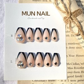 Black Swan Nail Tips  - Short Oval / 블랙스완 네일팁  - 숏오벌