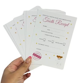 Enchanted Tooth Fairy Receipts | Pack of 10 A6 Tooth Fairy Tooth receipts | Pink