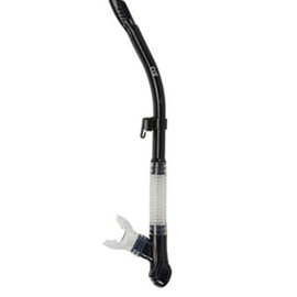SHERWOOD SCUBA CAI Semi-Dry Snorkel for Scuba Diving or Snorkeling - Black