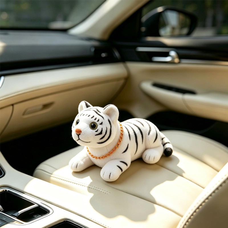 Hoshisea Bobble Head Tiger, Car Doll Resin, Bobble Tiger Car