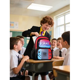 Bigmeta Large Capacity Kids Backpack for Boys - Aged 8-12 Back to School Gamer Bookbag for Elementary Middle School Teens Gifts