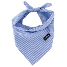 Gofshy Boy Dog Bandanas Blue Stripes Printing Adjustable Dog Breed Bib Cute Cotton Scarf Handkerchief for Large&Medium Dogs Pets