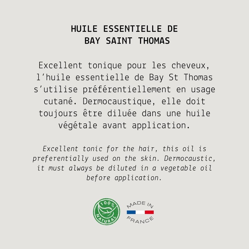 MY COSMETIK - Bay St Thomas Essential Oil - HEBBD/HECT