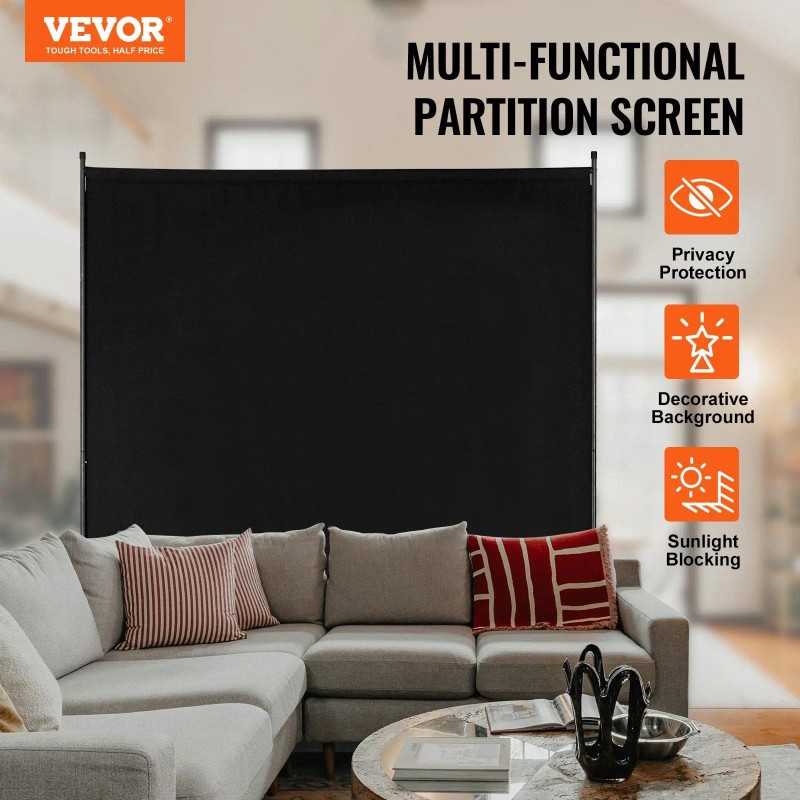 Single Panel 6FT Freestanding Indoor Partition Privacy Screen Room Divider