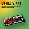 (7.5x3.75) Magnetic Sticker Jesus is My Savior Trump is My
