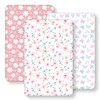 FIEMOL Next to Me Crib Sheets 85x51cm Fitted, 3 Pack