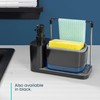 Fineway 3-in-1 Automatic Refillable Soap Dispenser Set with Sponge Holder,