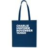 Charlie Uniform November Tango Tote Shopping Gym Beach Bag 42cm
