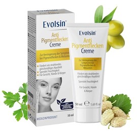 EVOLSIN® Anti-pigment spot cream, supports the treatment of age spots and pigment spots, nourishing for a radiantly even complexion, face, neck and décolleté care