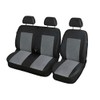 Settiva Black & Grey Front Bus Seat Covers 1+2 with