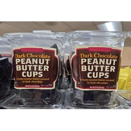 Trader Joe Dark Chocolate Peanut Butter Cups 16oz 454g (Two Tubs)