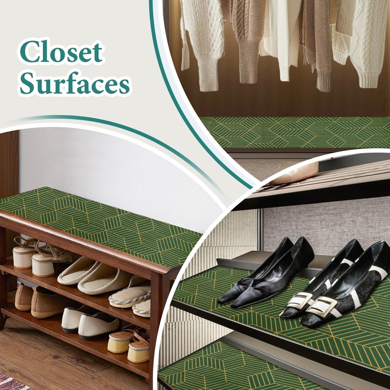Shelf Liners for Kitchen Cabinets 17.5in x 20FT, Non Adhesive