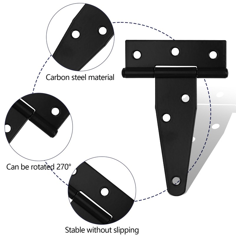 12 Pack 3 Inch T Strap Hinges, Shed Door Gate