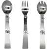 3 Pack Foldable Spoon Fork Salad Spork Set (304) Stainless