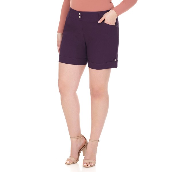 Rekucci Curvy Woman Plus Size Slimming 6 Inch Short with