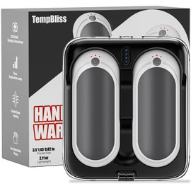 Hand Warmers Rechargeable 2 Packs with 10000 mAh Charging Box, Temperature Control Electric HandWarmers, Portable Pocket Size Heater for Christmas, Outdoors, Hunting, Golf, Sports, Camping Accessories