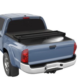 CARMOCAR Soft Tri-Fold Truck Bed Tonneau Cover for 2016-2024 Replacement for Toyota Tacoma Bed Cover 5ft,Truck Bed Accessories with Led Light