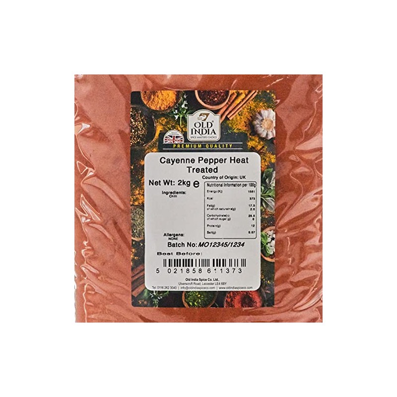 Old India Cayenne Pepper Heat Treated 2kg