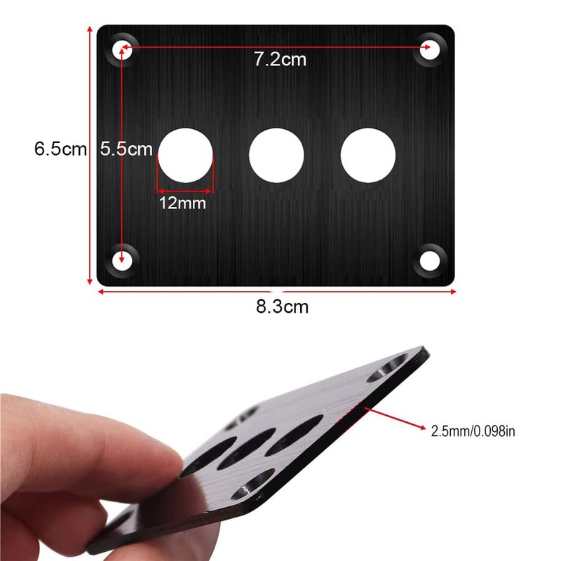 Gebildet 12 mm Mounting Hole Plate for Toggle Switch, Push