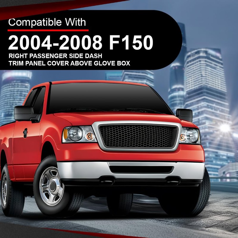 DOTCOM Dash Bezel Panel Passenger Cover Upper Glove Box BLACK