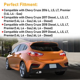 Abodvu Compatible with Chevy Cruze Rear Bumper Reflector 2016-2019,Left Driver & Right Passenger Side Rear Bumper Red Marker Trims,Back Reflector Light W/O Bulb Replacement for 2nd Gen Cruze(1Pair)