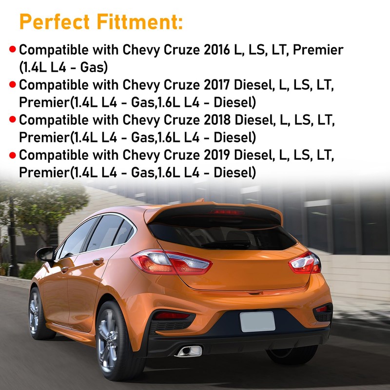 Abodvu Compatible with Chevy Cruze Rear Bumper Reflector 2016-2019,Left Driver