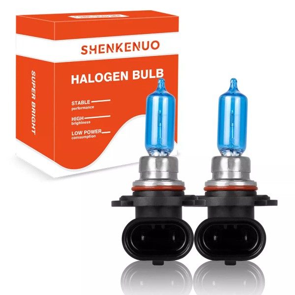 SHENKENUO 2x 9005/HB3 Halogen 100W 12V Headlight Bulb Hi Beam