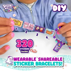 Sky Castle Sticki Rolls Sticki Station, Wearable Shareable Stickers, Ultimate DIY Sticker Jewellery Kit, Bracelets and Necklaces