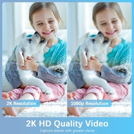 WEILAILIFE 【One-Touch Call】 Indoor Wireless Security Camera, Pan & Tilt Home Video Surveillance Cameras, Baby/Pet Dog Monitor, 2.4/5GHz Dual-Band WiFi, 360° View, Motion Detection