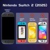 Switch 2 ケース スタンド付き 2025年モデル対応 耐衝撃 保護カバー ハードシェル グリップ付き ブラック