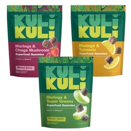 Kuli Kuli- Gomitas Super Energy Suplementos energéticos con moringa, potenciador de energía natural sin cafeína 60 n                                  