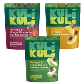 Kuli Kuli- Gomitas Super Energy Suplementos energéticos con moringa, potenciador de energía natural sin cafeína 60 n                                  