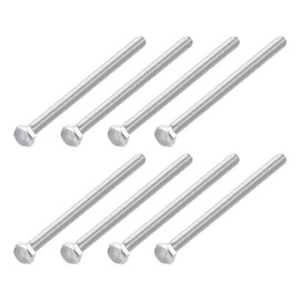 METALLIXITY Hex Bolts (M6-1x110mm) 8Pcs, 304 Stainless Steel Coarse Fully Threaded Hex Head Screw Bolt Machine Screws - for Furniture Repair, Silver