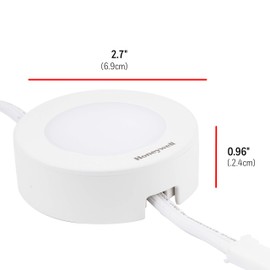 UltraPro Linkable Recessed Puck Lights, 3 Pucks, LED Puck, 150 Lumens, Warm White Light, Under Cabinet Lighting, Warm White, Kitchen, Counter, Indoor, 45744