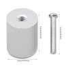 Half Forest Furniture Knobs Matt Silver 10 Cylindrical Drawer Knobs