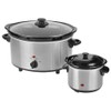 Kalorik 4.75-Quart Stainless Steel Slow Cooker with 0.75-Quart Stainless Steel