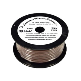 14 AWG Tinned Marine Primary Wire, Brown, 50 Feet