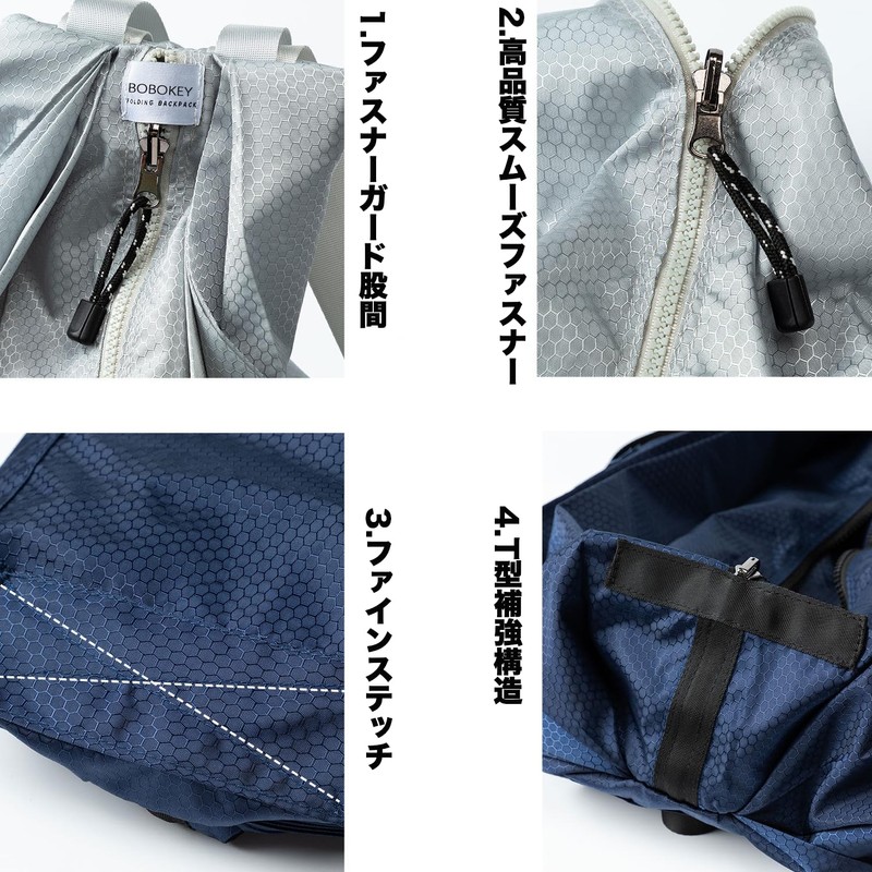 MAGPIE Portable Backpack, Folding Backpack, Outdoor Backpack, Lightweight, Waterproof, Shopping,