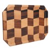 Wood Fruit Dishes Wooden Tea Dessert Tray Grid Pattern Rectangular