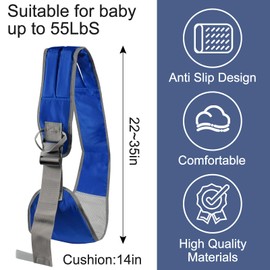 Baby Carrier, Portable Baby Carrier with Adjustable Comfortable Shoulder Straps, Breathable Children's Sling for Infants and Toddlers up to 55 kg, 5-42 Months (Blue)