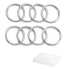 DEVPSISR 8pcs Trigger Spring O Rings Round,Metal Keychain Ring Round