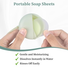 Hand Soap Sheets for Traveling, 3 Boxes (150 Pcs) Paper Soap Sheets for Travel, Mini Colorful Disposable Portable Bath Slice Sheet for Hand Washing Outdoor Hiking Camping School