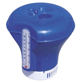 Chemicals with Thermometer Diameter 18 cm Pool Chlorine Dosage Float, blue