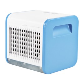 Comfort Zone CZAC10BL 3-Speed Personal Evaporative Air Cooler, Mini Portable Air Conditioner with Top-Fill Water Tank, Runs 5 Hours on Single Tank, Blue