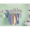 SKIKEN Wall Mounted Laundry Drying Rack - Pull-Out Drying Rack