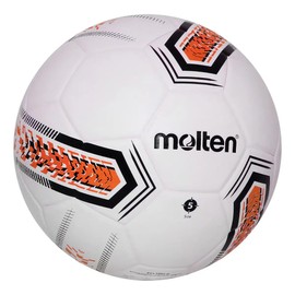 Balón Futbol Molten F5y1400 5 Laminado Color Blanconaranja