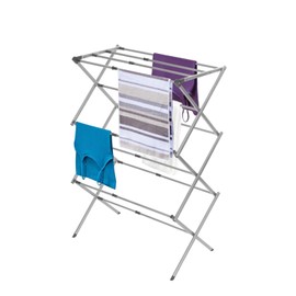 BLACK + DECKER Laundry Organization Expandable/Collapsible Clothes Drying Rack. Essential for Camping/Trailers or Anywhere You Air Dry Laundry. Oversized for Multiple Garments, (Grey)